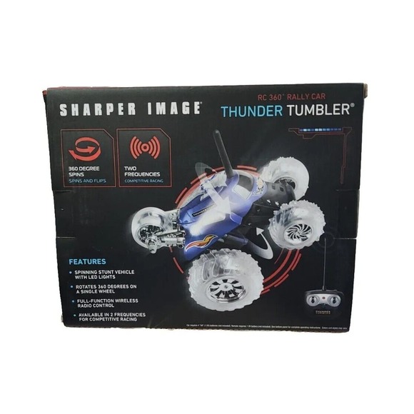 Sharper Image Thunder Tumbler Remote Control 360 Degree Spinning Car Black NEW - Picture 3 of 6